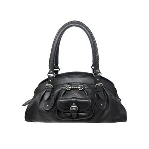 Dior Leather Hobo Bag Black Galliano Y2K Vintage Shoulder Purse